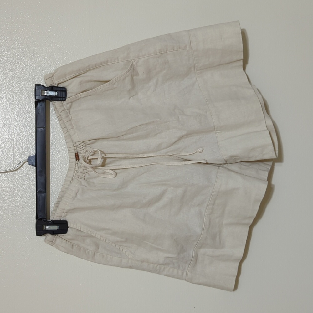 Free People What A Vibe Cotton-Linen Shorts